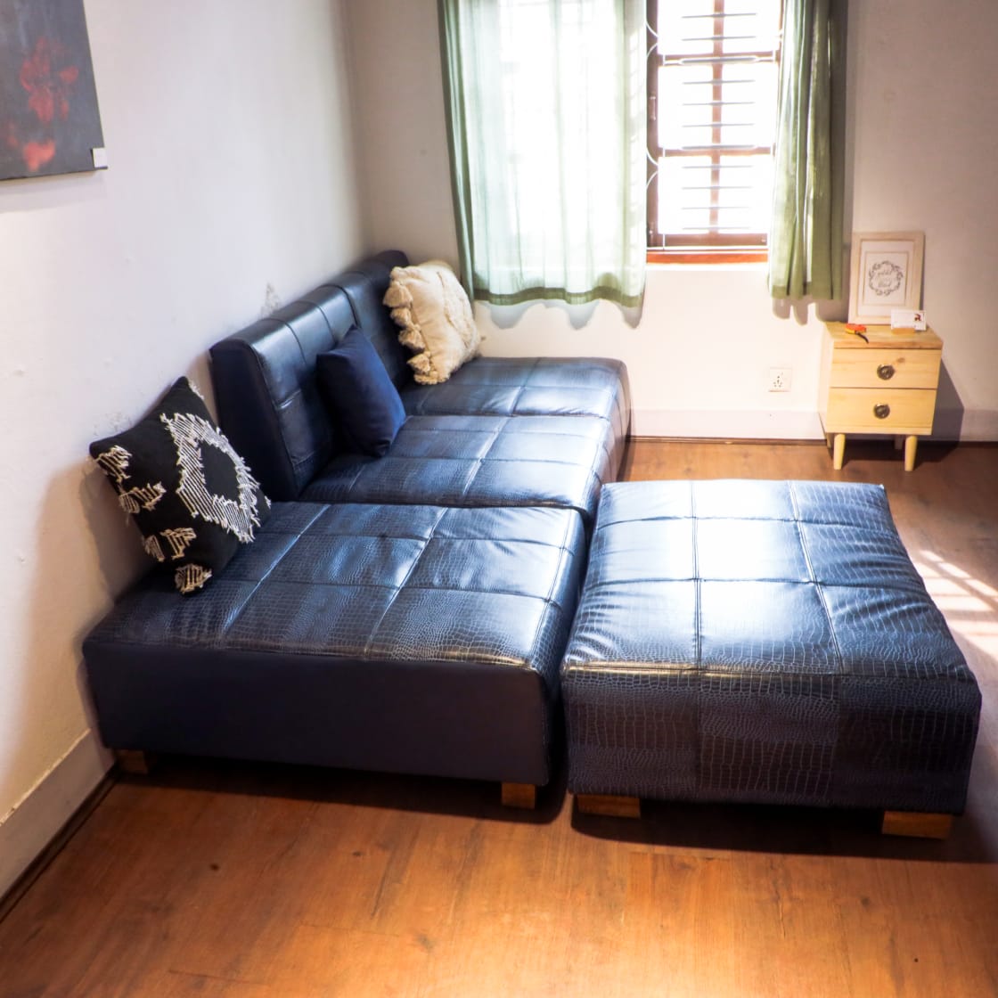 Nick Real Leather Modular Sofa Set